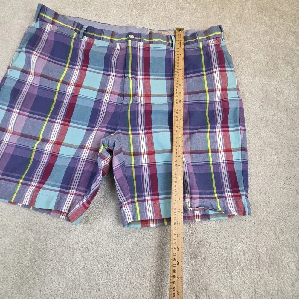 Ralph Lauren Authentic India Madras Plaid Shorts Men's 46B (44B) Linen Blend